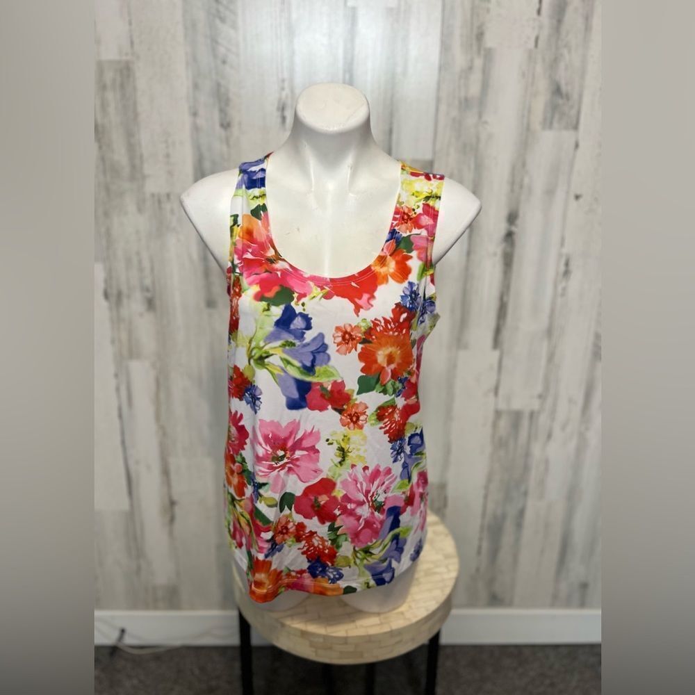 Slinky brand Floral tank top size medium